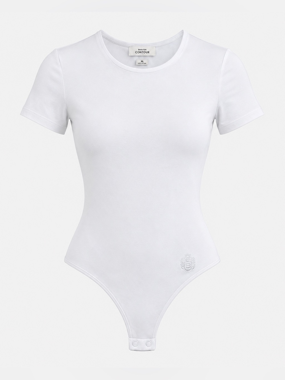 Babaton Contour White Crew Neck Short Sleeve Bodysuit XS Aritzia